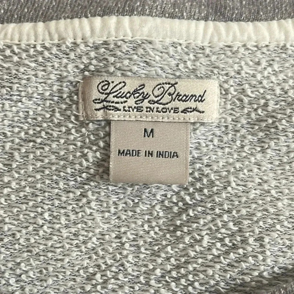 Lucky Brand Ivory Cable Knit 3/4 Sleeve Pullover Sweater - Size M - Picture 3 of 8